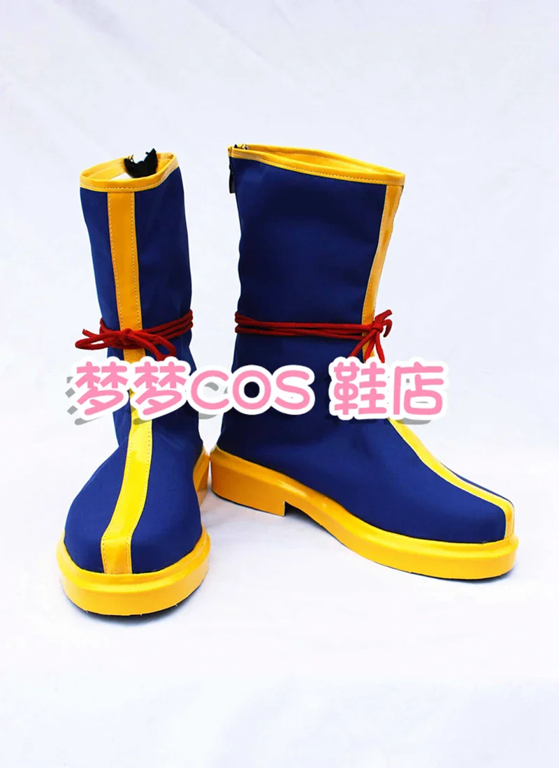 

Обувь для косплея в стиле аниме SON Goku, желто-синяя обувь из искусственной кожи для косплея, реквизит для косплея на Хэллоуин, ботинки на заказ