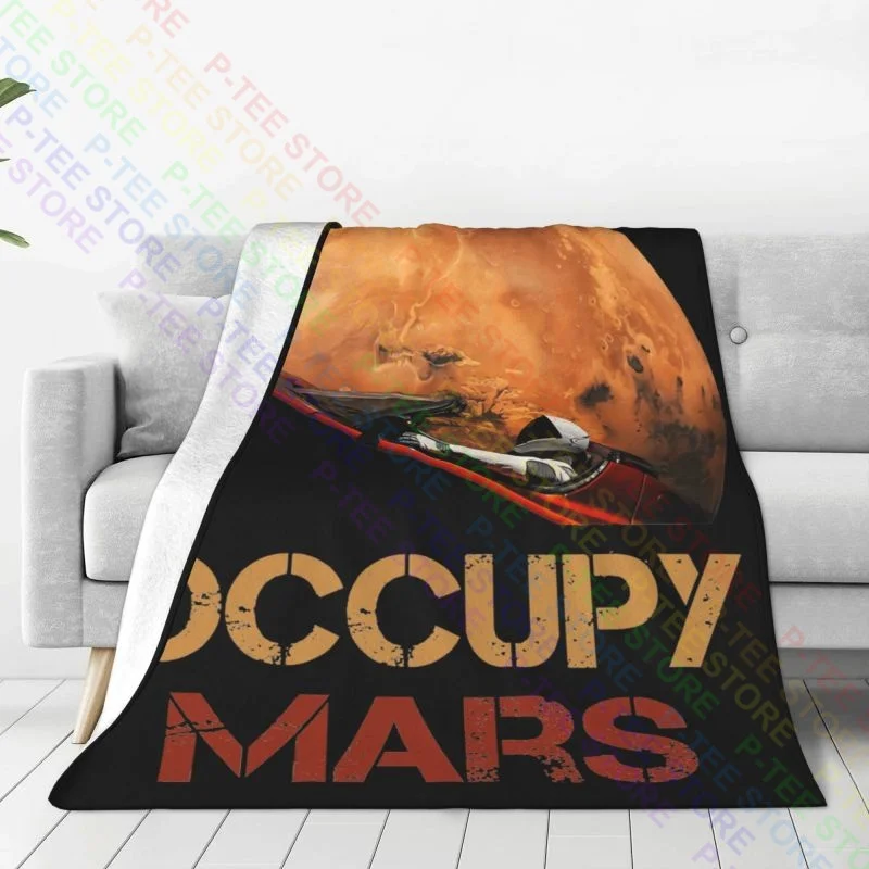 Occupy Mars Spacex Starman Elon Musk Falcon Heavy 9 Blanket Fashion All Season Mechanical Wash