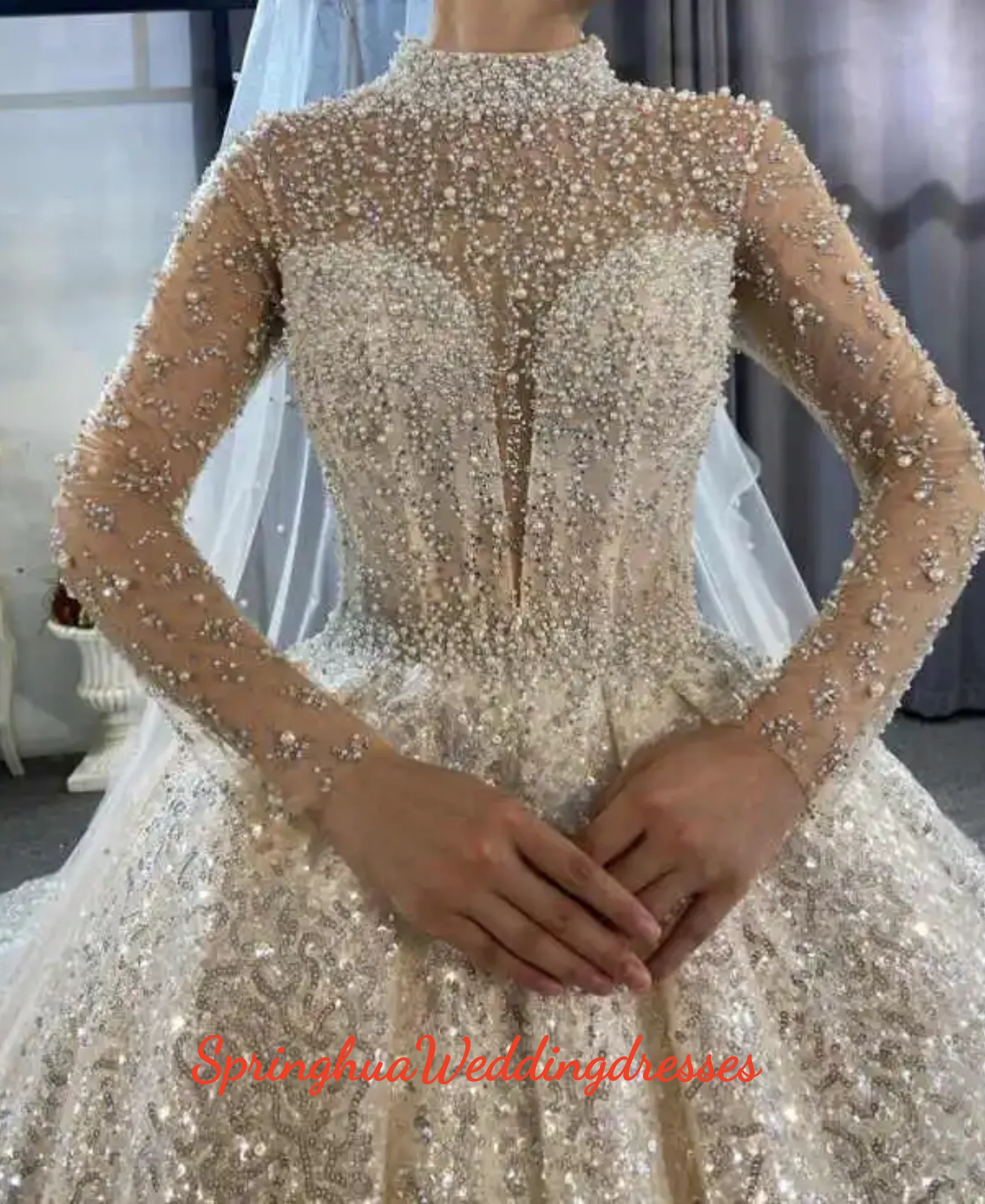 

Изысканные свадебные платья-баллоны на заказ с пайетками и вырезом «сердечко», свадебные платья принцессы, Vestidos De Novia