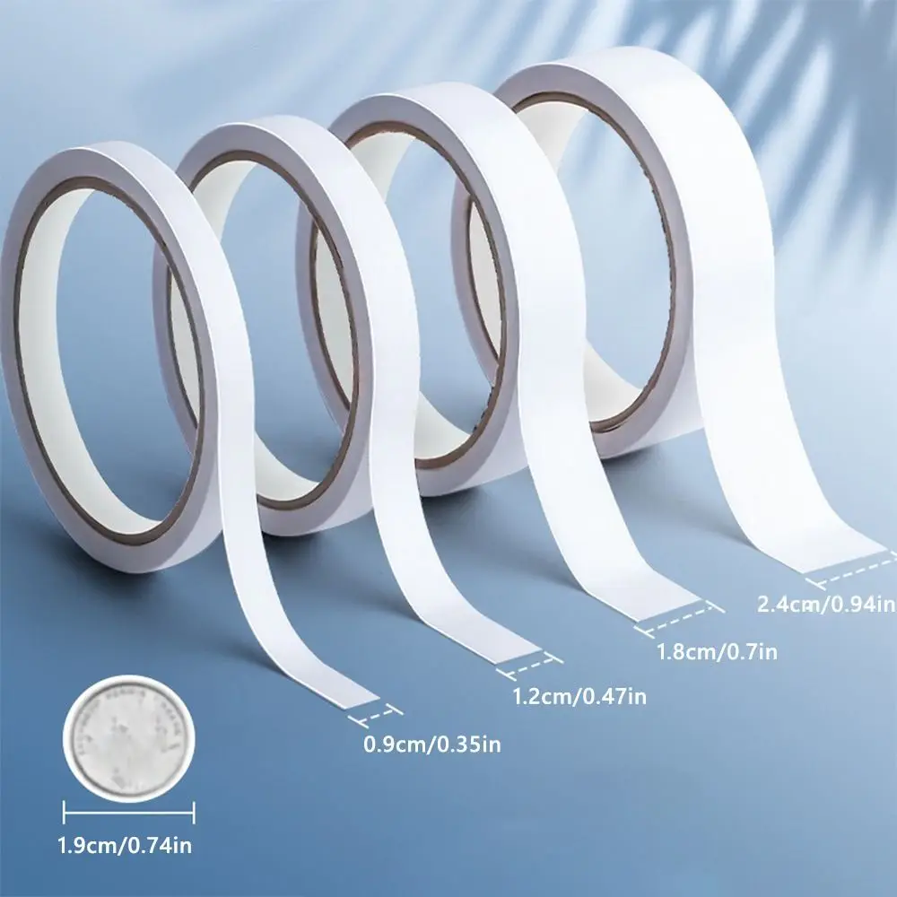 Simple Strong ความหนืดเทปสองด้านสีขาว Ultra-thin Strong สติกเกอร์เทปกาวเทปโรงเรียน/บ้าน/สํานักงาน