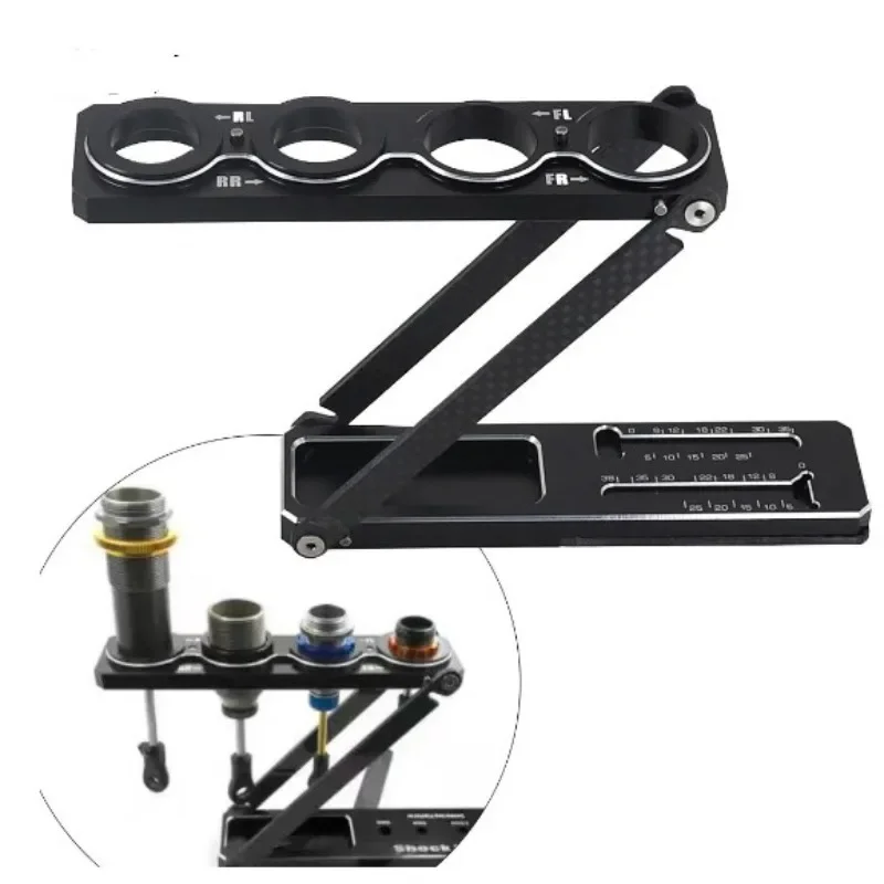 

Shock Absorber Bracket RC Car Assembly Repair Parts Shockproof Stand for RC Vehicle Metal Black RC Vehicle Shock Mount Stand