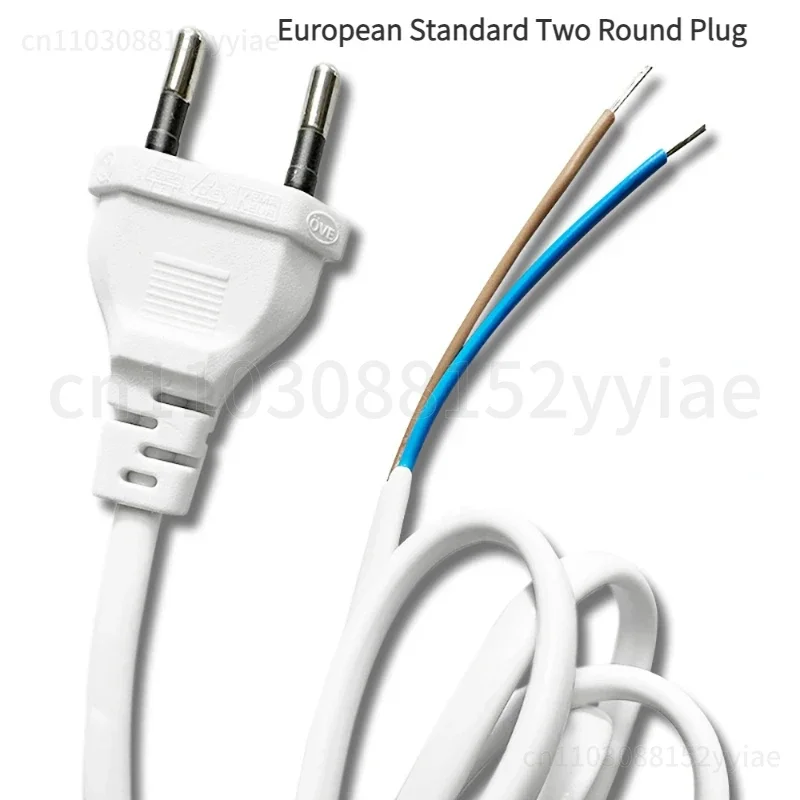 10 PCS 1.8M 220V White 2-pin Extension Cable for EU Bar Code Power Supply Line SR Power Cord for  AC Power Supply