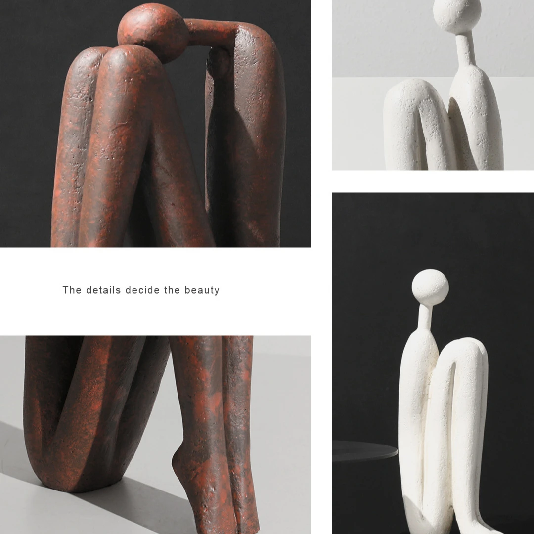 

Minimalist Character Resins Sculpture Abstract Figure Artwork Desk Decoration Room Aesthetic Statue Ornaments Modern Home Decor