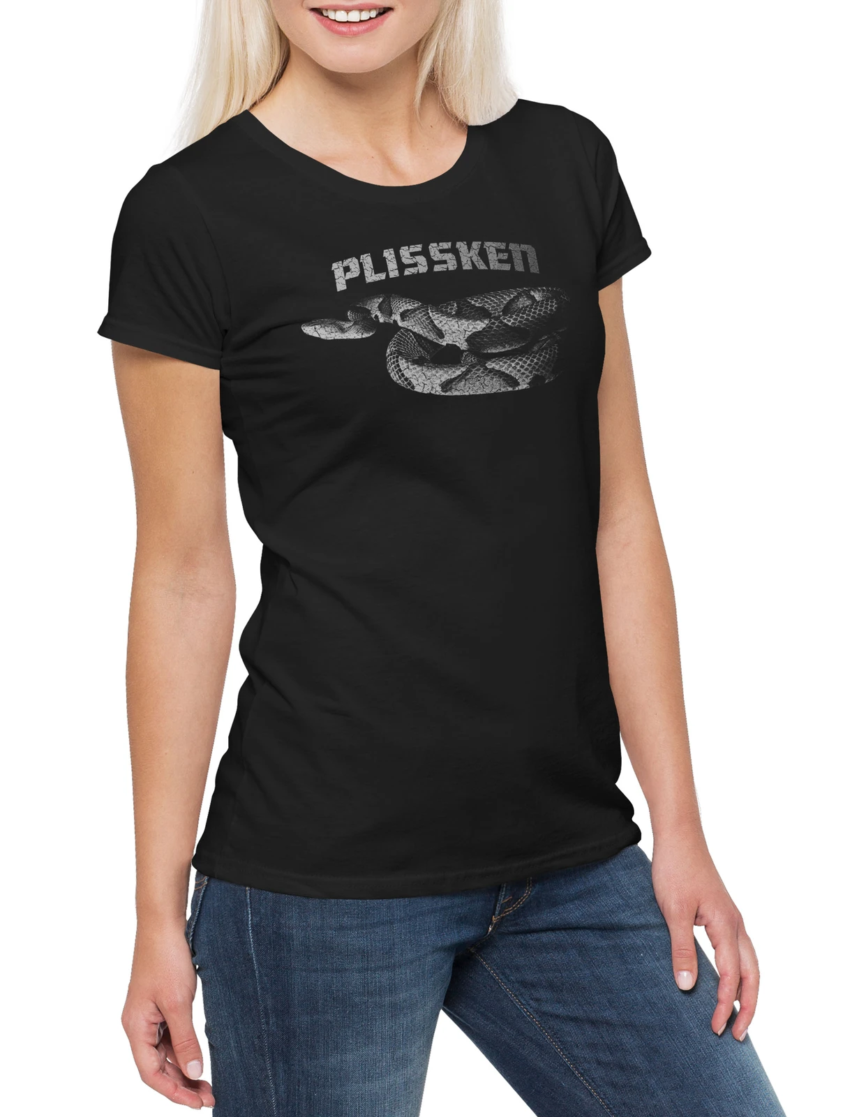 

Plissken Womens T-Shirt Snake Movie Retro Escape Rattlesnake Snake