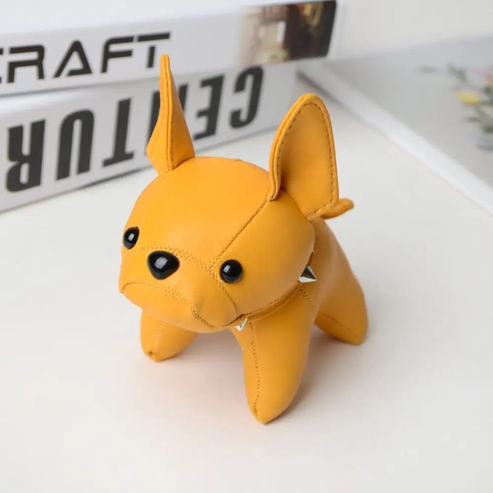 Kawaii Cute Chubby Leather Keychain French Bulldog Charm Dog Dolls Bag Hanging Exquisite Dog Pendant Friend