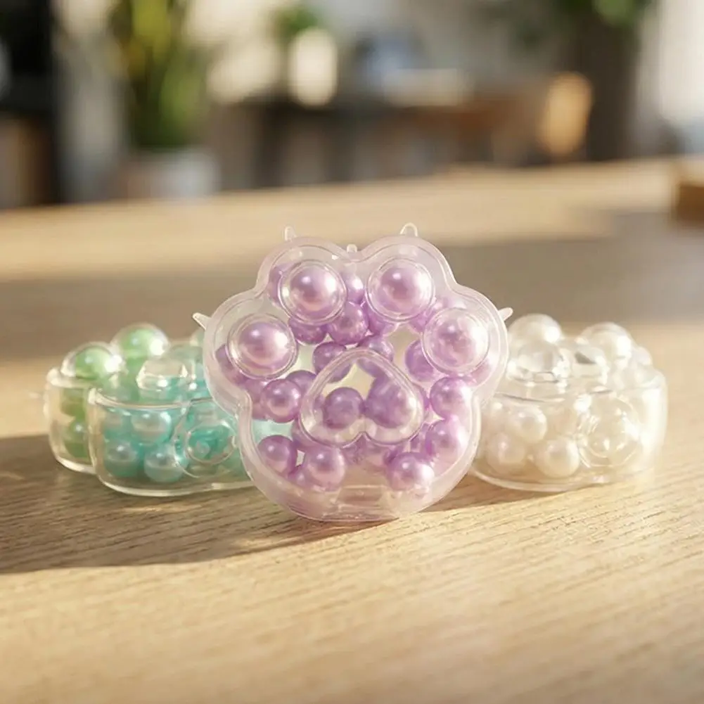 Handmade Grape Noisy Squishy Ball Colorful Beads Cat Paw Sensory Fidget Toys for Kids Adults Stress Relieve Squeeze Toys