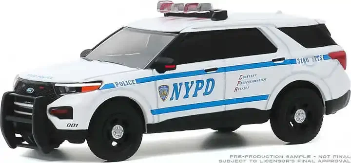 1: 64 2020 NYPD Heat Track 35 Season Ford Explorer Police Car Diecast Metal Alloy Model Car Toys For Gift Collection