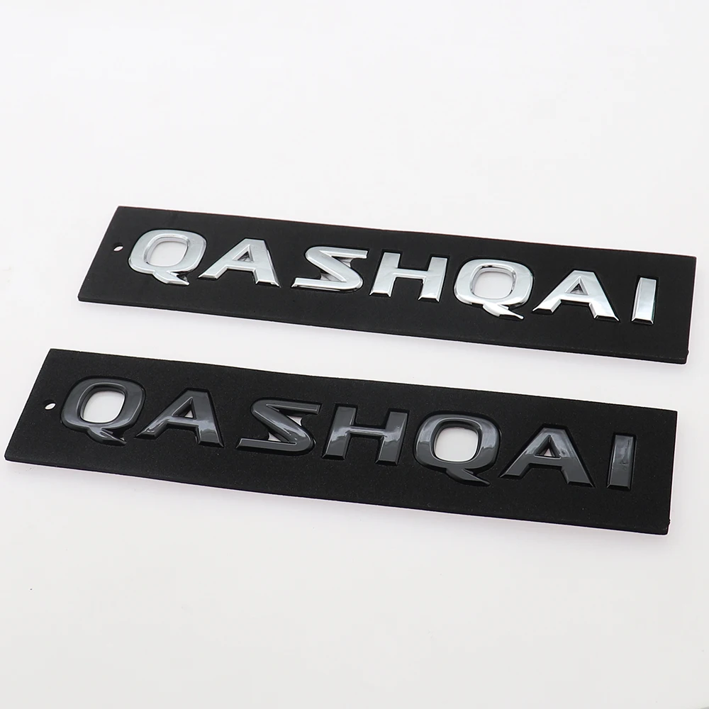 

1PC 3D ABS QASHQAI Car Letter Logo Sticker Tail Bumper Badge Auto Rear Trunk Emblem Styling Accessories RC