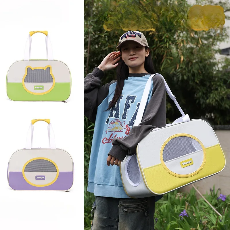 

Breathable Large Capacity Cat Bag Portable Travel Cat Carrier Backpack Cat Transport Dog Bag Lightweight Folding Pet Backpack
