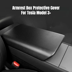 Central Control Armrest Box Protective Cover for Tesla New Model 3+ Highland 2024 Shell ABS Armrest Cover Plate Car Accessories