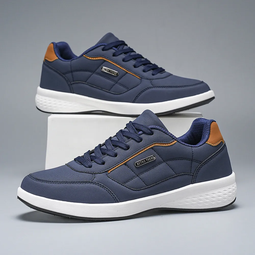 Neue atmungsaktive Lederschuhe für Herren, leichte, bequeme Herren-Sneaker, modische Schnürschuhe, Freizeitschuhe, flache Schuhe, Zapatillas Hombre – Detail 12
