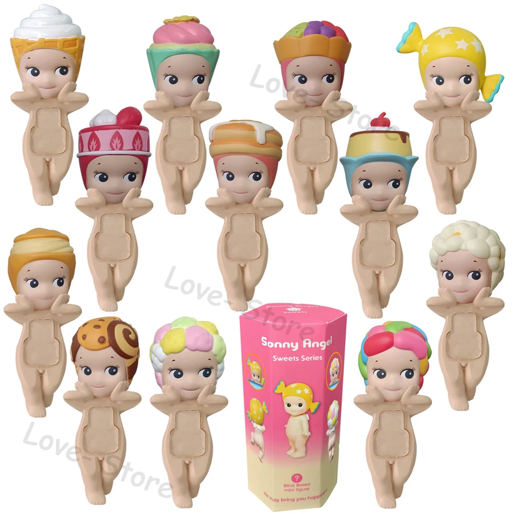 Sonny Angel Hippers Series Sweets Series Cute Kawaii Action Figures Mystery Box Mini Figure Phone Decoration Christmas Gift Toy