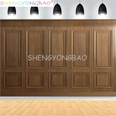 Interior Wall And Floor Mouldings Photography Backdrops Retro Joinery Wood Paneling Palace Wedding Background OR-14