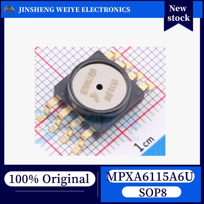 (1/2 piece) 100% New MPXA6115A6U SMD8 Industrial Grade Medium-Range Gauge Pressure Sensor, In Stock, Original Chipset