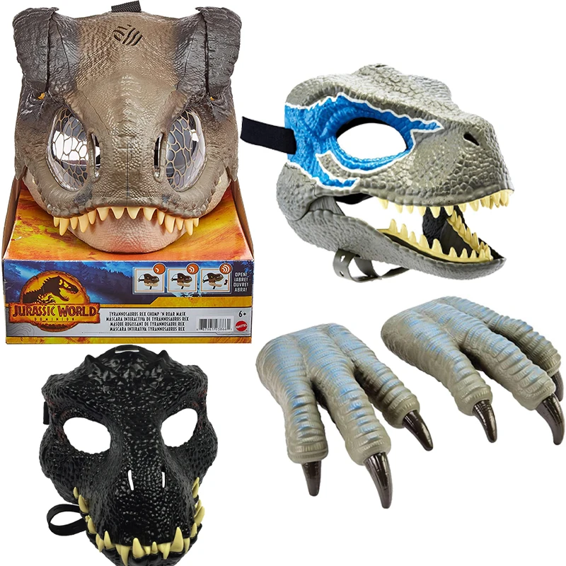 

Original Jurassic World Dominion Tyrannosaurus Rex Chomp N Roar Mask Children Toy BLUE CLAWS VELOCIRAPTOR BLUE CHOMP N ROAR MASK