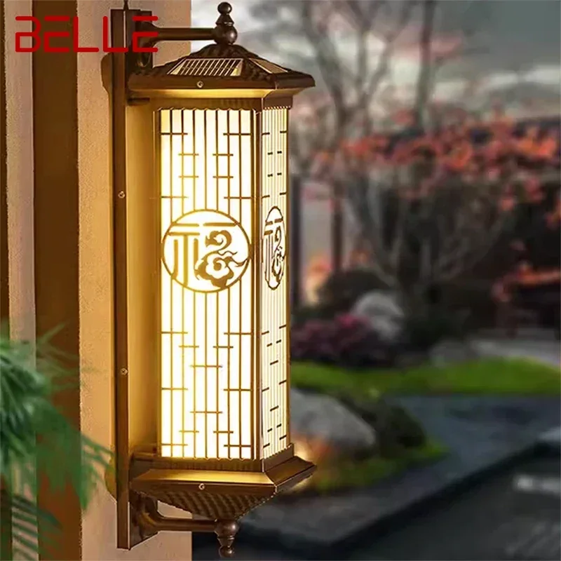 BELLE Contemporary Solar Outdoor Wall Lamps Simplicity Waterproof Creative Balcony Hallway Courtyard Villa Gate Hotel