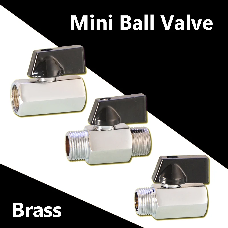 

Латунный мини-шаровой кран, воздушный компрессор, запорный клапан для воды, газа, масла, 1/8 дюйма, 1/4 дюйма, 3/8 дюйма, 1/2 дюйма, наружный/гнездовой клапан