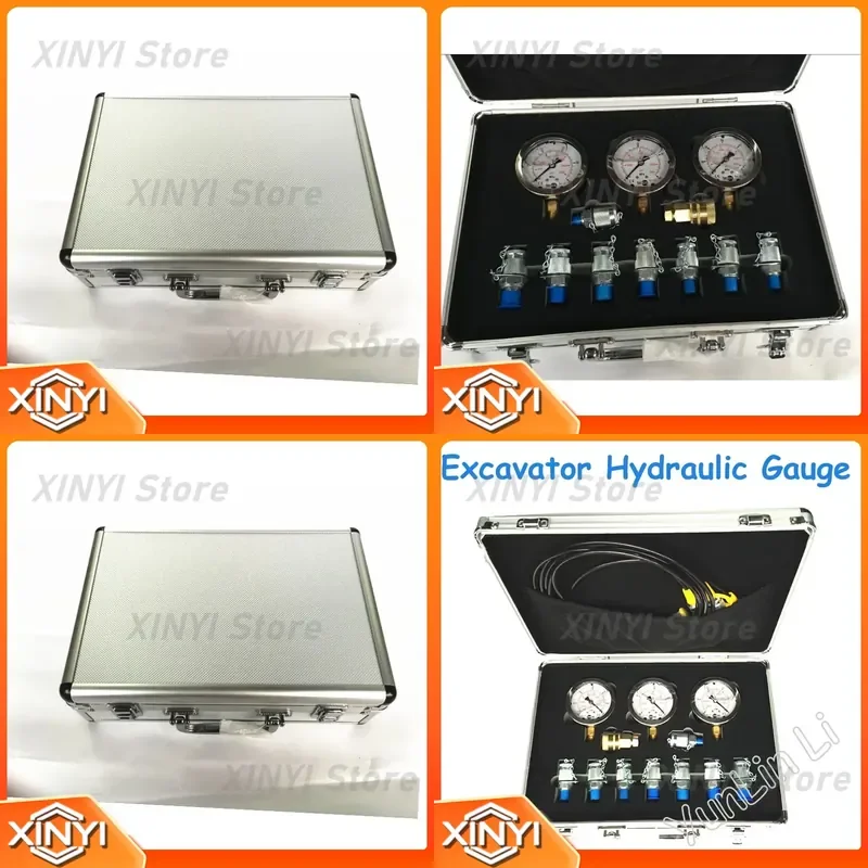 for Excavator Hydraulic Gauge with Tool Box Test Table Combination Meter Pressure Gauge Manometer