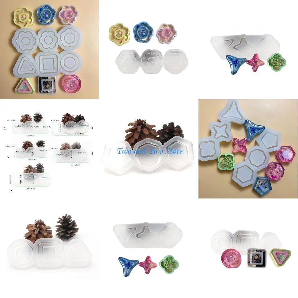 

HX6F Detailed Molds Silicone Mold Jewelry Accessaries Moulds Crafts Mold Heat Resistant Jewelry Making Tool for DIY