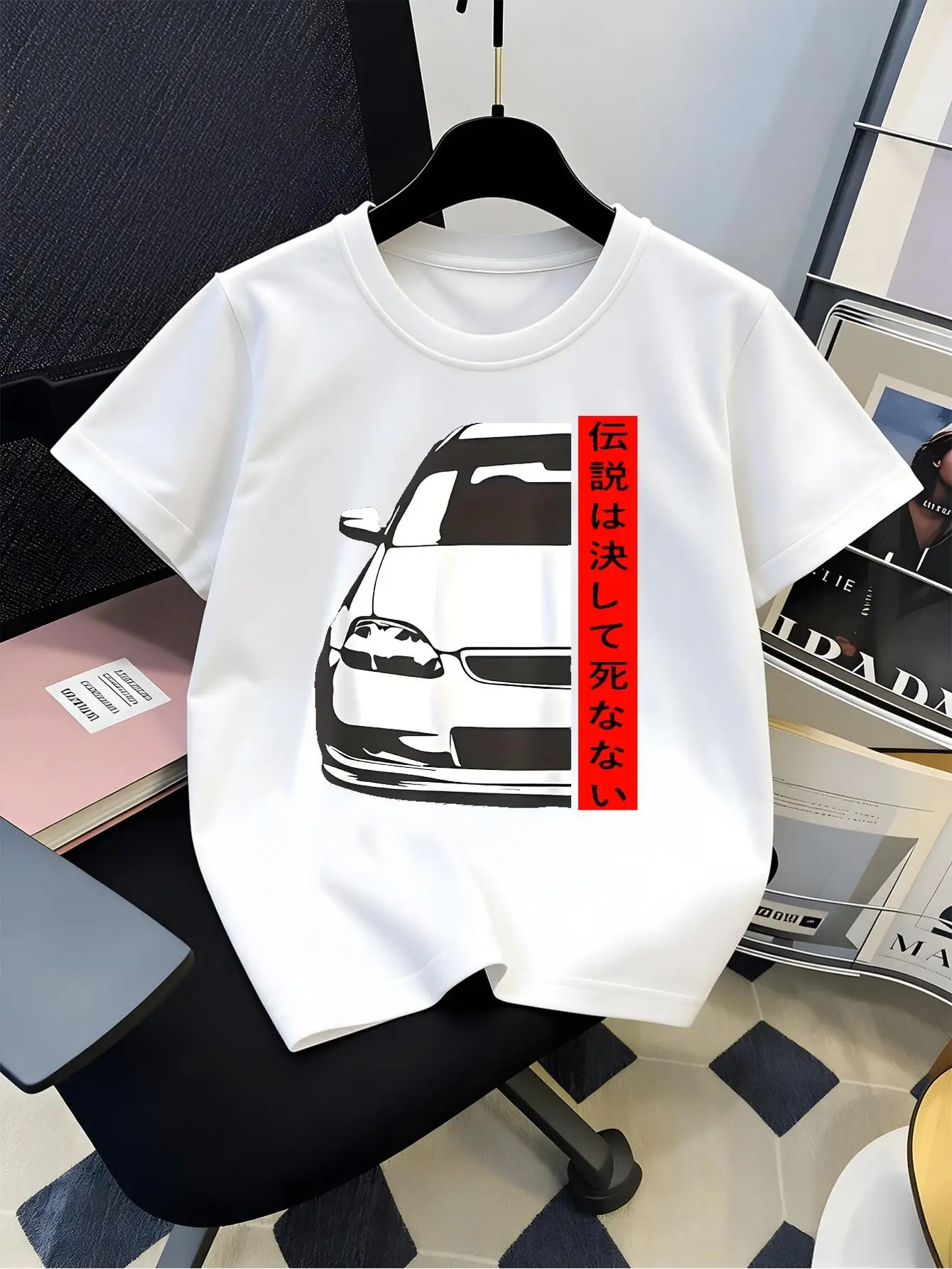 Japanese Jdm Classic Car Legend Never Die Art Graphic Print Family Matching Short Sleeve Tee Boys Girls Kids Summer Casual Tops
