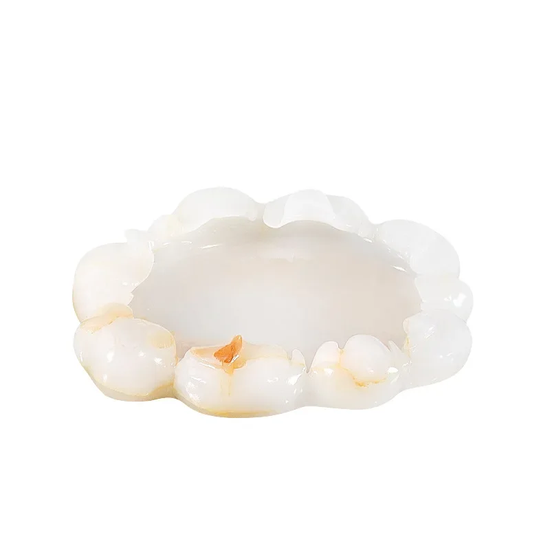 

Light luxury natural marble special-shaped storage tray B & B bathroom jewelry storage tray decorative tray