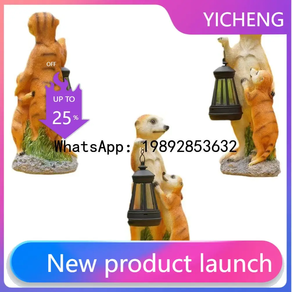 

Солнечный светильник ZF: Большая садовая скульптура животного из смолы для двора, улицы и балкона