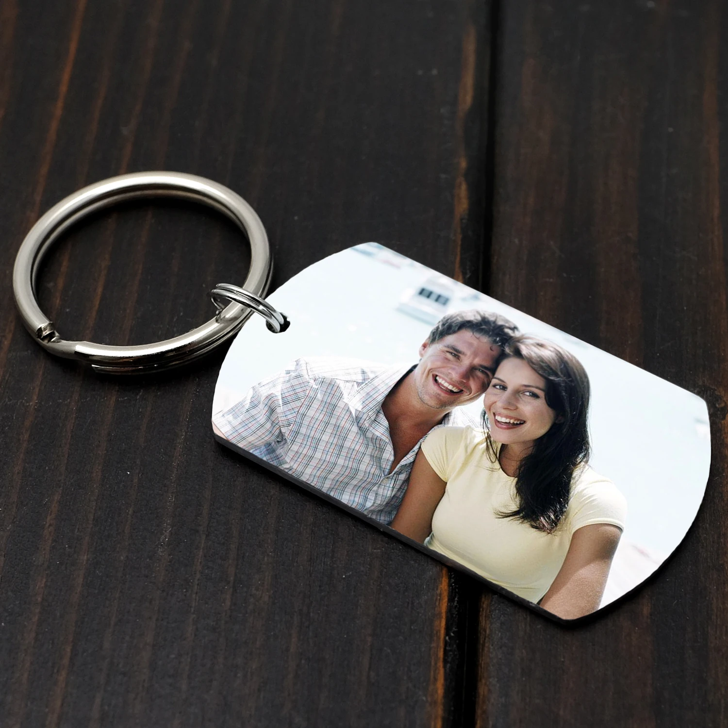 Llavero con foto personalizada, llavero con imagen personalizada, Etiqueta de perro de recuerdo, regalo para él, regalo para novio