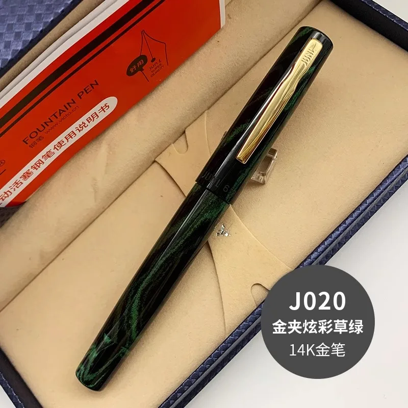 Wingsung 631 14K Goud Fountian Pen Ef/F/M/B 0.38/0.5/0.7/1.0Mm Inktpen Dekan Hard Rubber Zuiger Inkt Zuigen Lang Mes Schrijven