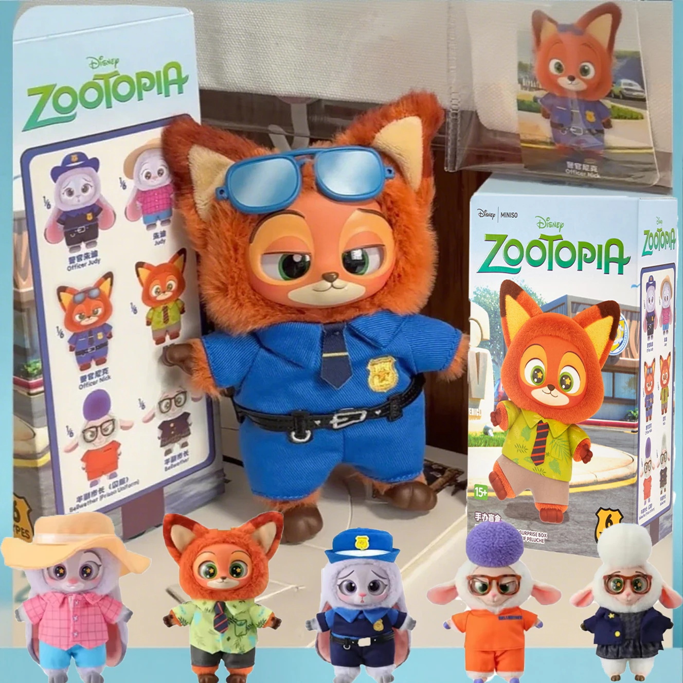 ديزني Zootopia سلسلة صندوق أعمى لطيف جودي نيك الفينيل أفخم قلادة مفاجأة صندوق Bellwether أنيمي دمية المفاتيح صندوق غامض لعبة