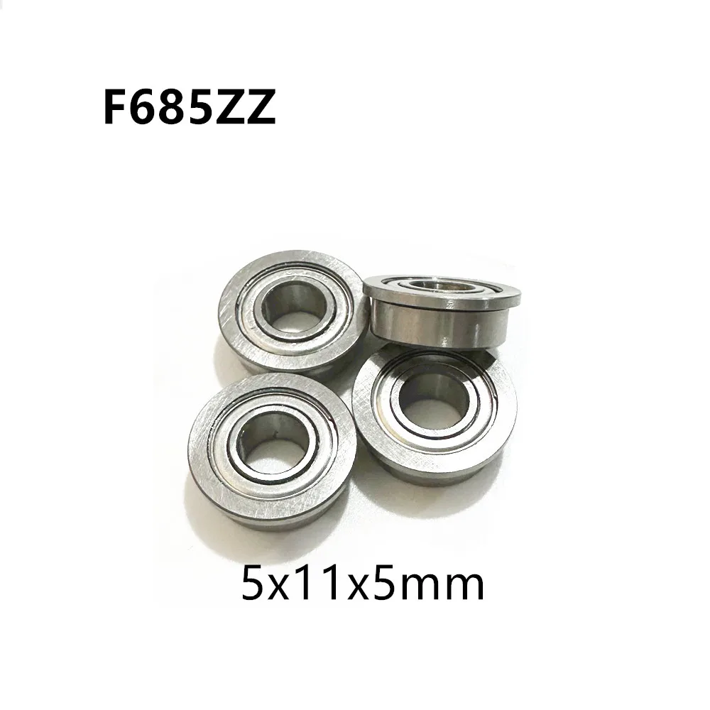 F685ZZ 5x11x5mm Flange Bearings Miniature Deep Groove Ball Bearing With Lip