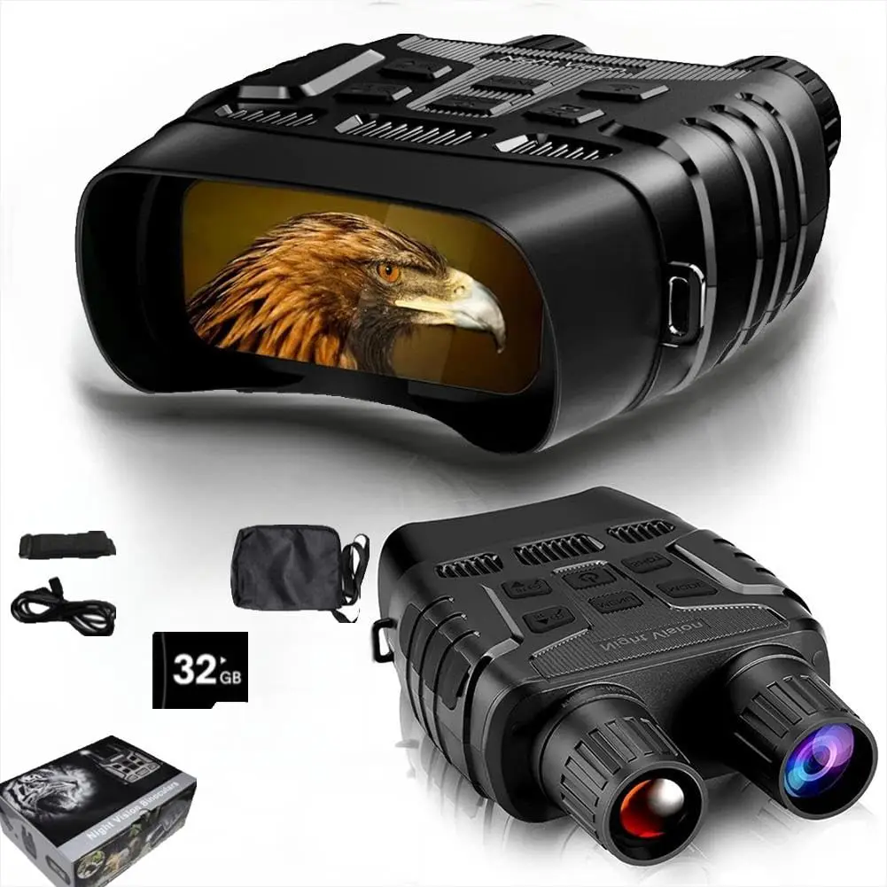 

2.3Inch Screen Night Vision Binocular, 8X Digital Zoom 4K Night Vision Goggles For Hunting Camping, 7 Levels IR Adjustable
