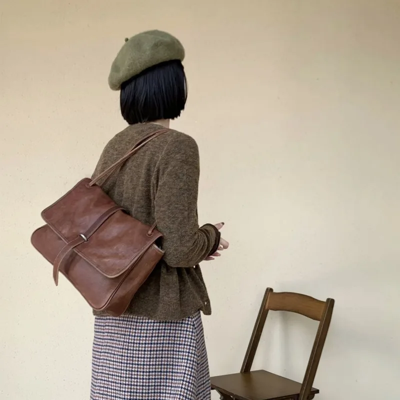 Women's Bag Single Shoulder Crossbody Niche Design Versatile Tote Bag Large Capacity Messenger Bag for Women 2023 New