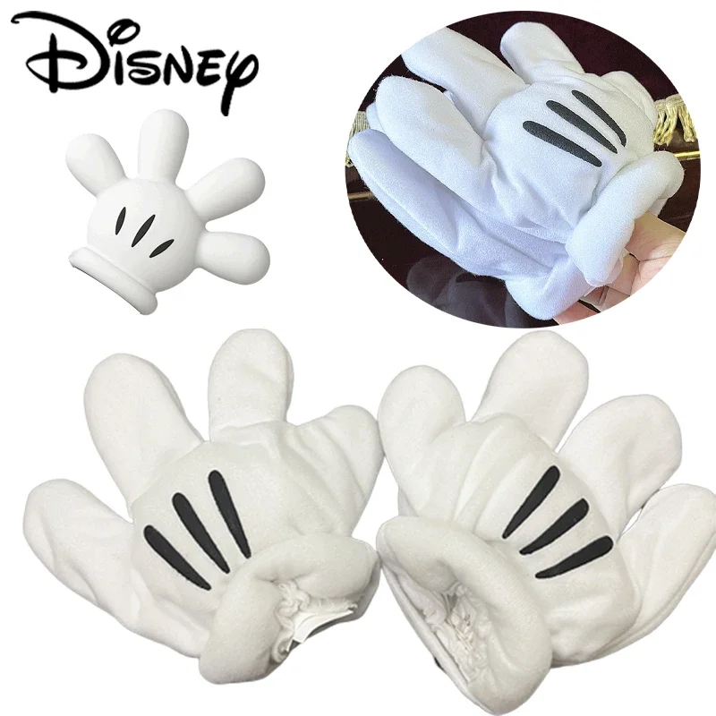 Disney Mickey Children's Gloves Cartoon Cute Autumn Winter Kids Boy Halloween Dress Up Keep Warm Kawaii Windproof Gloves Gift