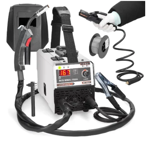 

120A European Standard 220V with Accessories 1kg Gasless MIG/MMA-160A Welding Machine