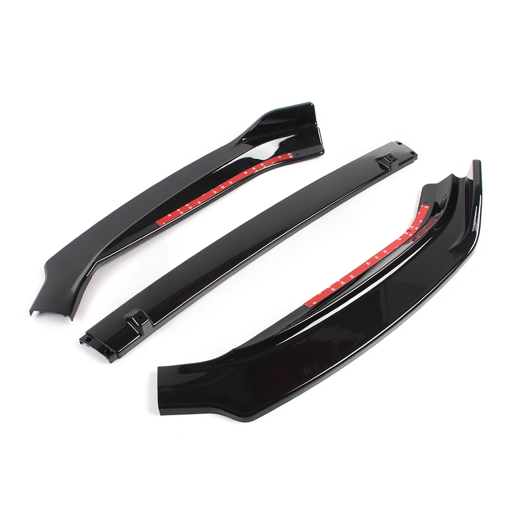 Front Bumper Lip Spoiler For Volkswagen Golf 7.5 7 2014 2015 2016 2017 ABS Plastic Glossy Black Auto Car Accessories MK7 MK7.5