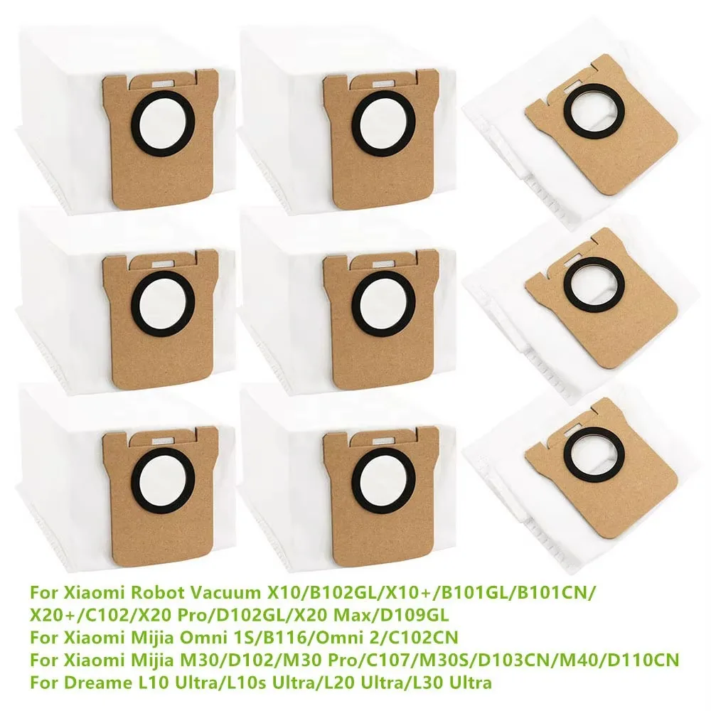 For Dreame L20 Ultra/L30 Ultra Dust Bag For Xiaomi Robot Vacuum X20+/C102/X20 Pro/D102GL For Xiaomi Mijia M30S/D103CN/M40/D110CN