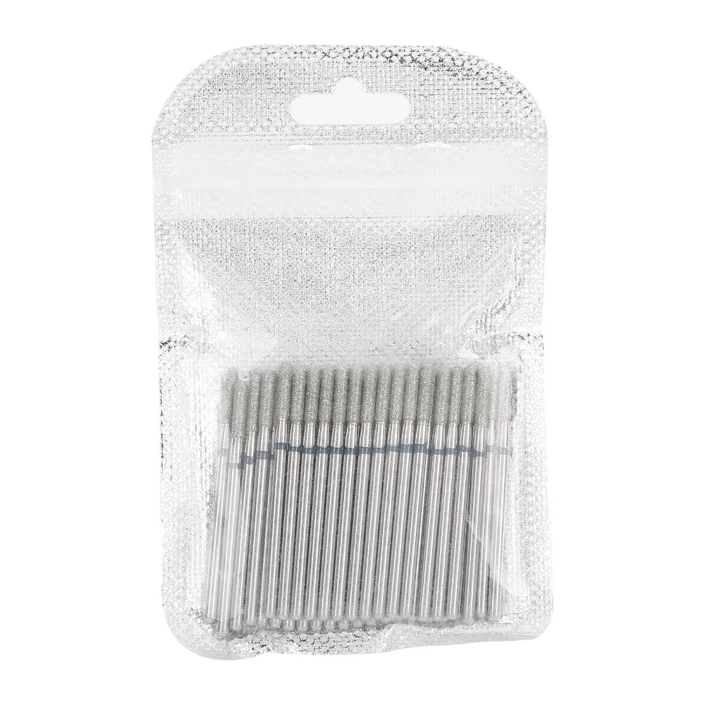 50pcs Portable Diamond Grinding Bit Diamond Cylindrical Ball Head Dead Skin Removal Bits Carborundum 2.35mm Shank