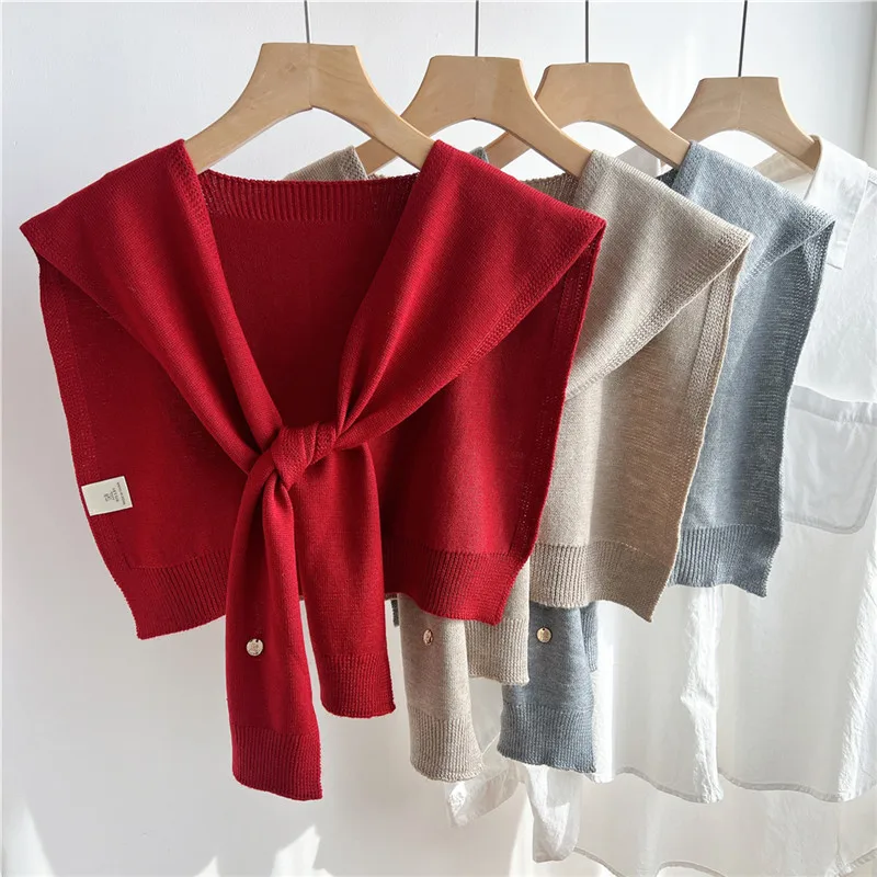 

Blouse Shirt Dress Vest Detachable Collars Scarf Shawl Wrap Air Conditioned Room Shoulder Warm Decoration Shawls Women Scarves