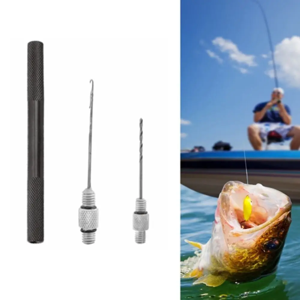 Agujas giratorias de pesca 2 en 1 aluminio agarre antideslizante - imagen 4