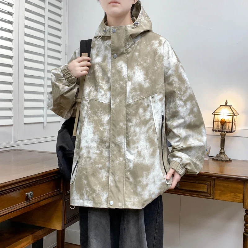 L-9XL Men's Hooded Jackets Autumn and Winter Lapel Fashion Youth Handsome Tops Large Size Thick Loose Cardigan Multicolor Coats