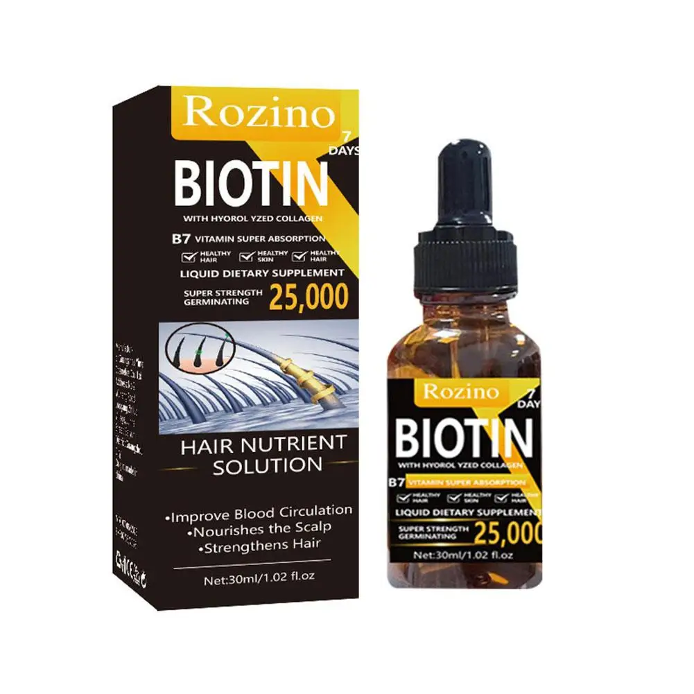 Boitin Anti Hair Loss Serum, Biotina e Colágeno, Natural Anti Hair Loss, Nutriir óleos essenciais secos, Cuidados com os cabelos, T5M7