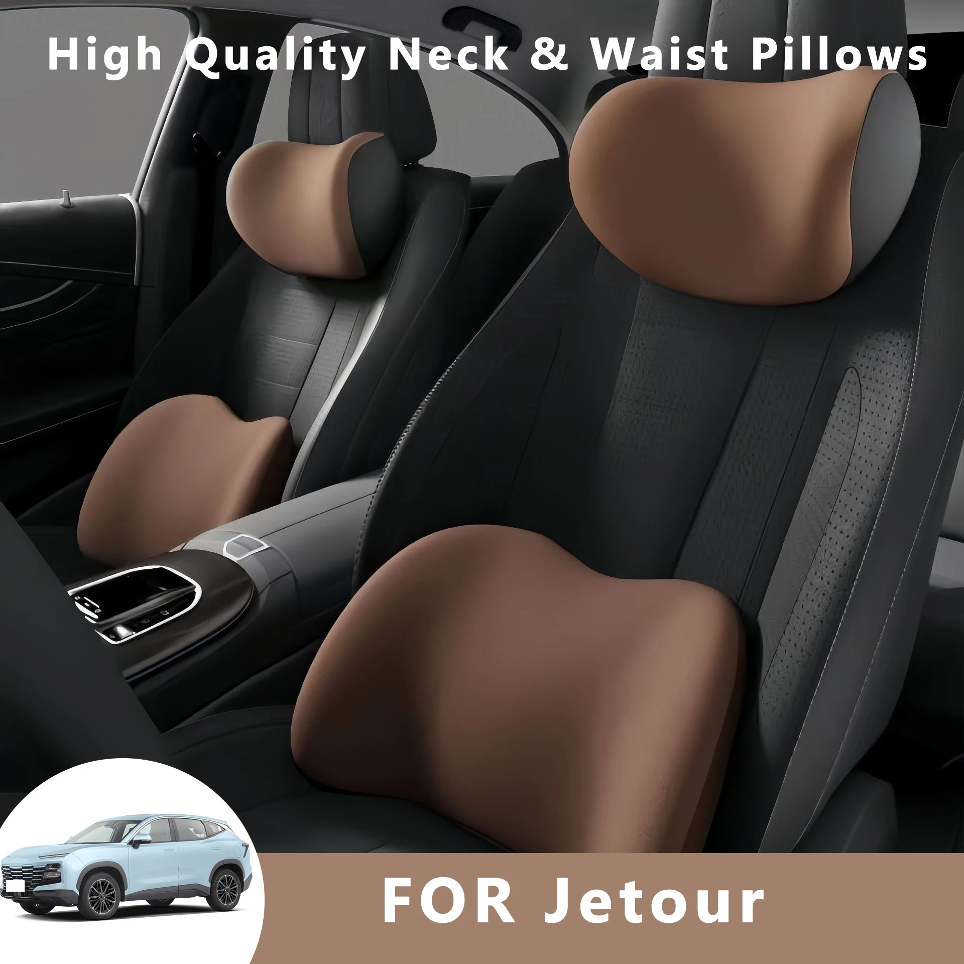 

Car Neck Pilow Protector Auto Seat Headrest Soft Waist Cushion Neck Cushion Backrest Lumbar Support for Jetour Dashing L9 X70