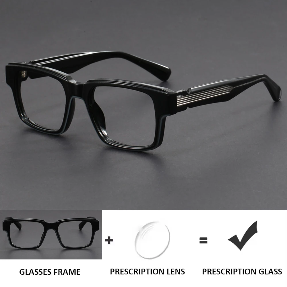 

Square Frame Prescription Glasses Reading Glasses for Men Women Optical Lenses with Recipe Anti Blue Light Myopia Eyewears