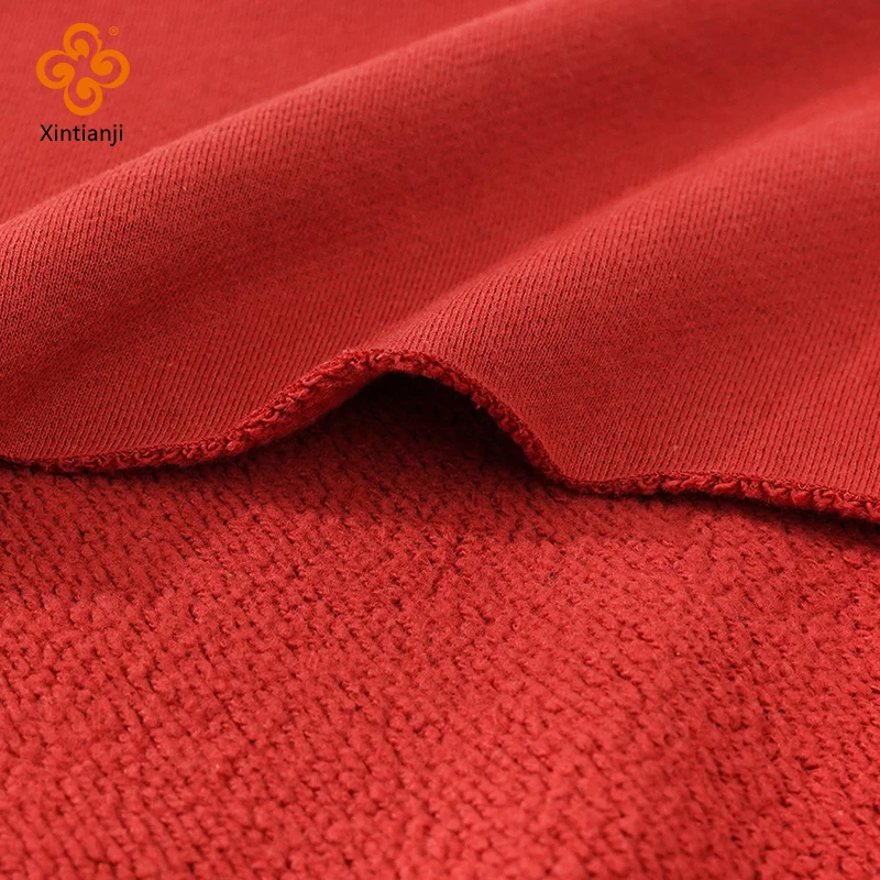 Winter Terry Fleece Hoodie Fabric Thickening 430gsm Designer Sweater, Pants Sewing Fabric Polyester Cotton