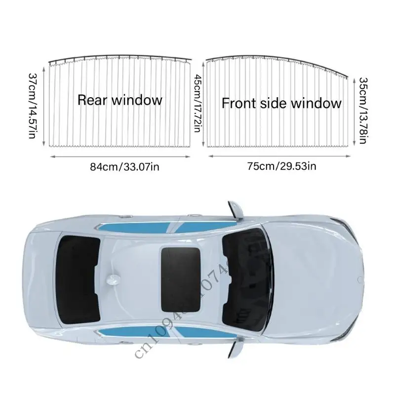 Picture 7: Universal Car Side Window Sunshade Slide Design Curtain Blocks Sunlight