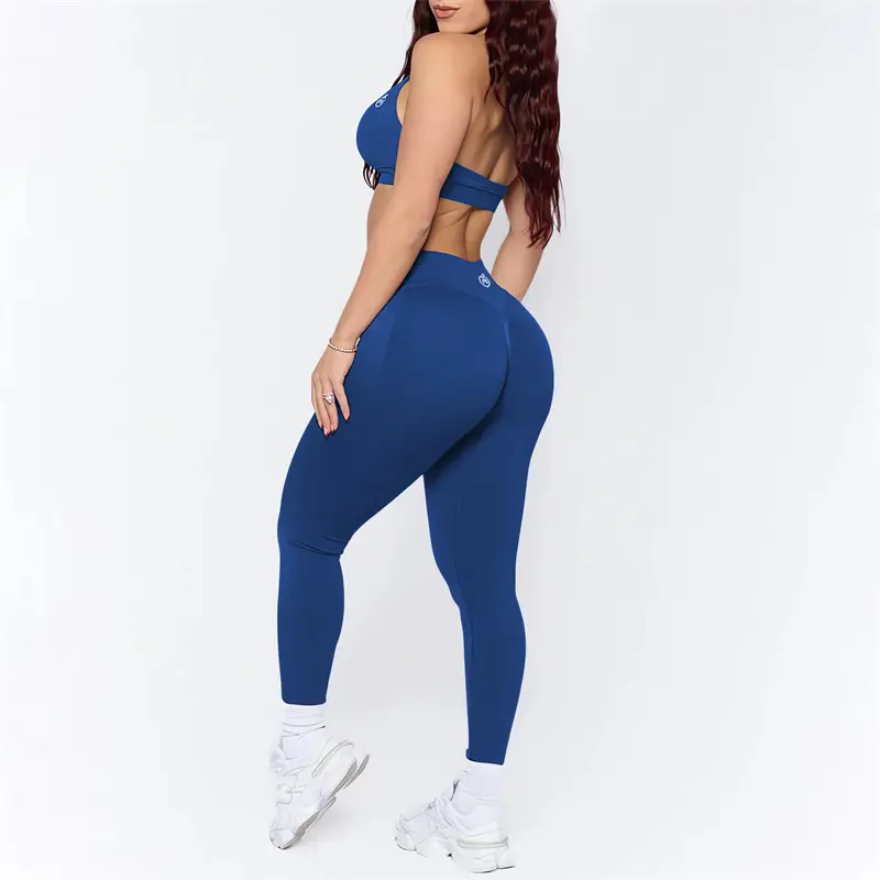 Bum Women Yoga Sets 2025 Shaping Scrunch Butt Leggings And Impact Sports Bra Women 2pcs Seamless Suits Gym Sexy Halter Bra Set - Image 13