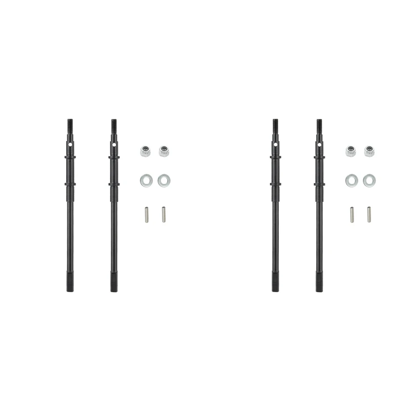 AS96-4Pcs เหล็กโลหะด้านหลังเพลาไดรฟ์เพลา CVD สําหรับ Axial SCX10 II 90046 1/10 RC Crawler รถ AR44 เพลาอะไหล่อัพเกรด