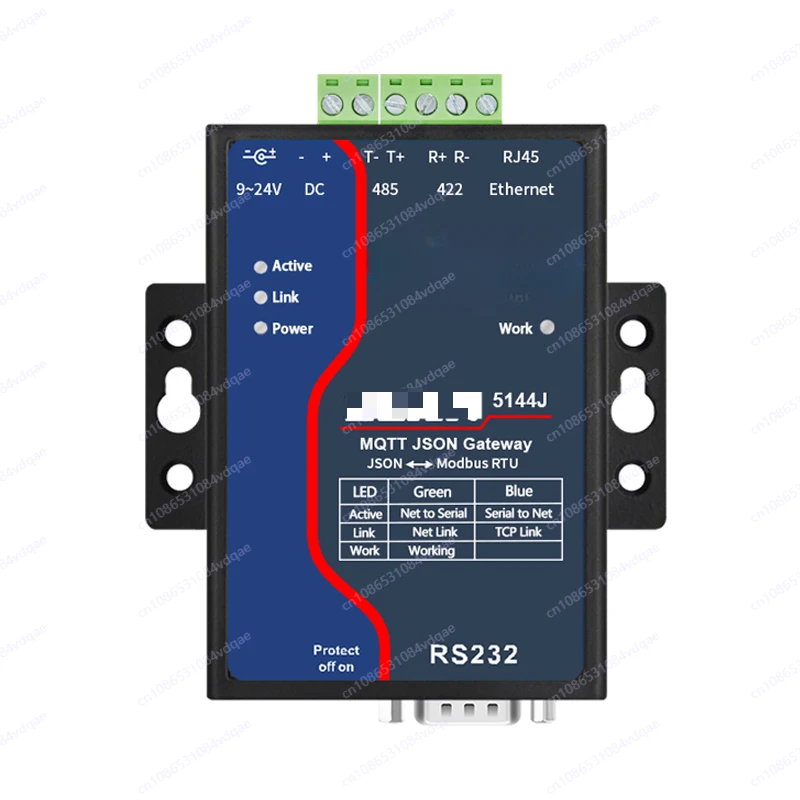 MQTT gateway Modbus protocol RTU to TCP meter 645 protocol to JSON data upload ZLAN5144J