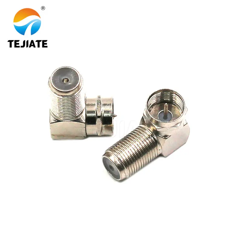 1PCS F to TV F to F male female adapter L-type double reverse all copper RF coaxial adapter gold plated connector