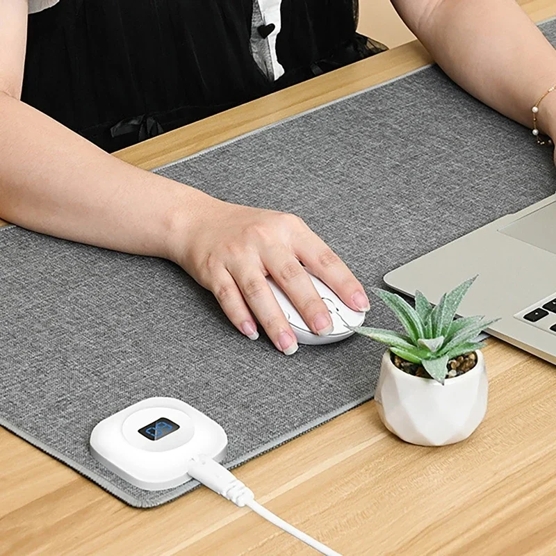 Heating Mouse Pad With Digital Display Quick Heating Waterproof Mouse Mat For PC Notebook Laptops Office Sleep Winter 80*33cm